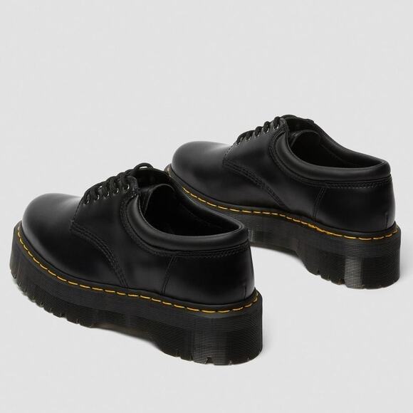 NEW Dr. Martens 8053 Leather‎ Platform Shoes Black Polished Smooth Quad Sole main image 13